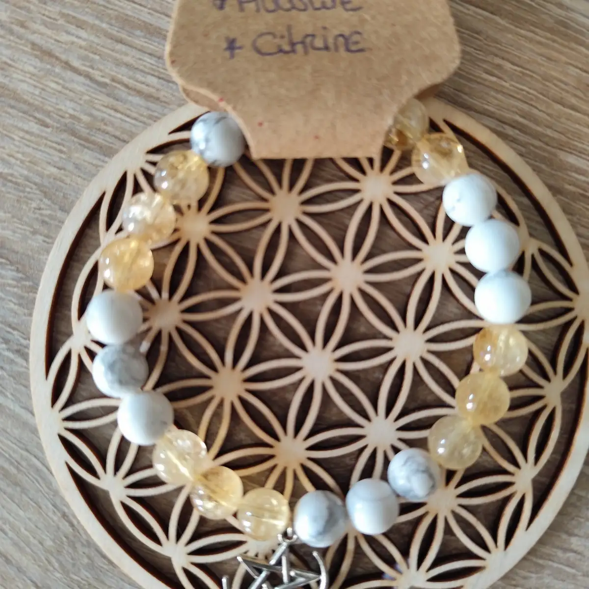 Bracelet Howlite et Citrine